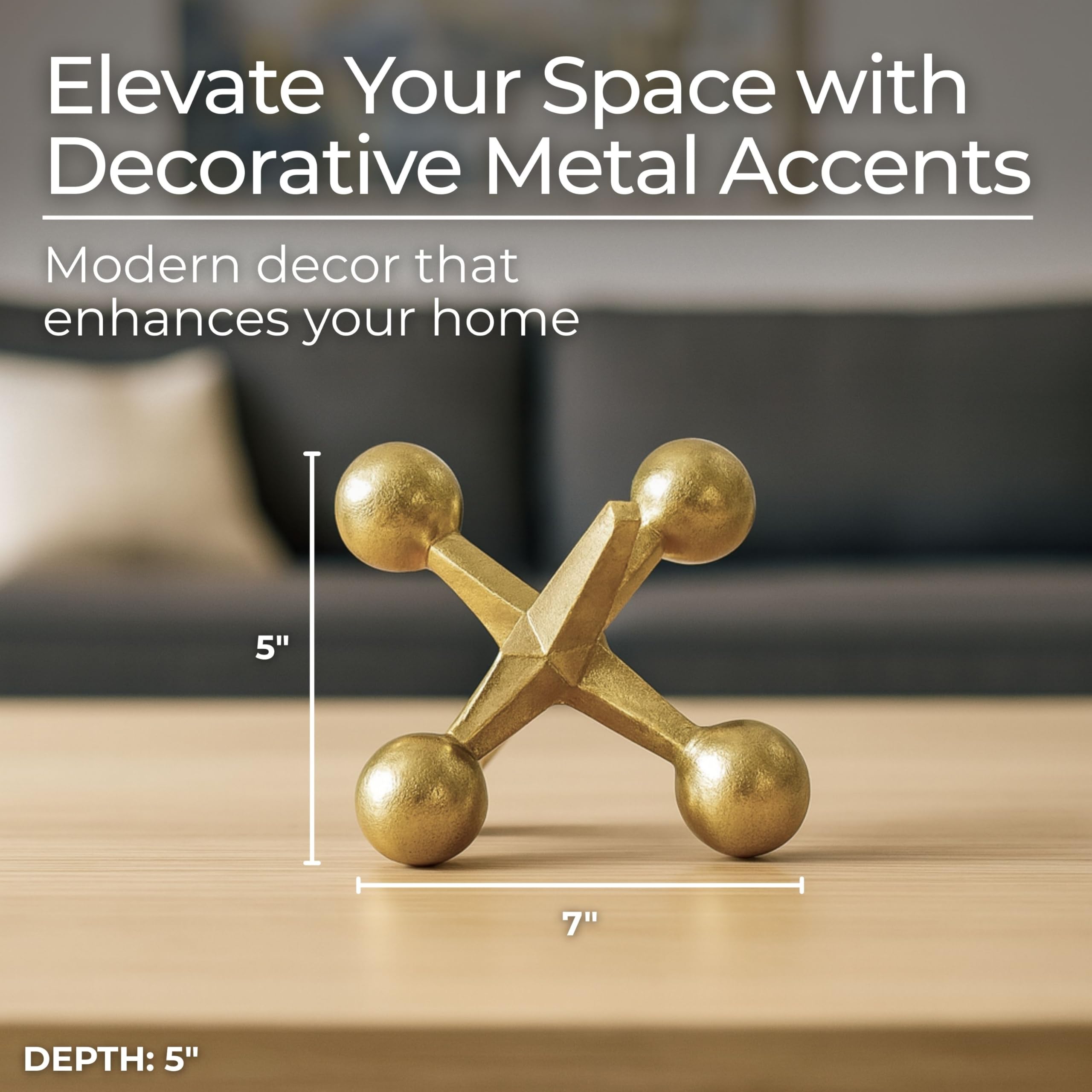 Amazon.com: Gold Metal Jacks Decorative Object – Abstract